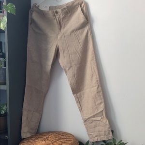 New with Tags Uniqlo Beige Linen Pants